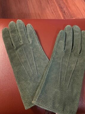 VTG Women's Fownes suede Gloves, Forest Green